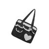 Trendy Dot Design Shoulder Bag Lightweight Canvas Bag Spacious Compartment Underarm Purse Perfect for Professional Multicolor