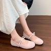 Mode Retro Wildleder Innen Erhöhte Einzelne Schuhe Damen Herbst Neu Runde Zehen Flacher Ausschnitt Schleife Mary Jane Schuhe
