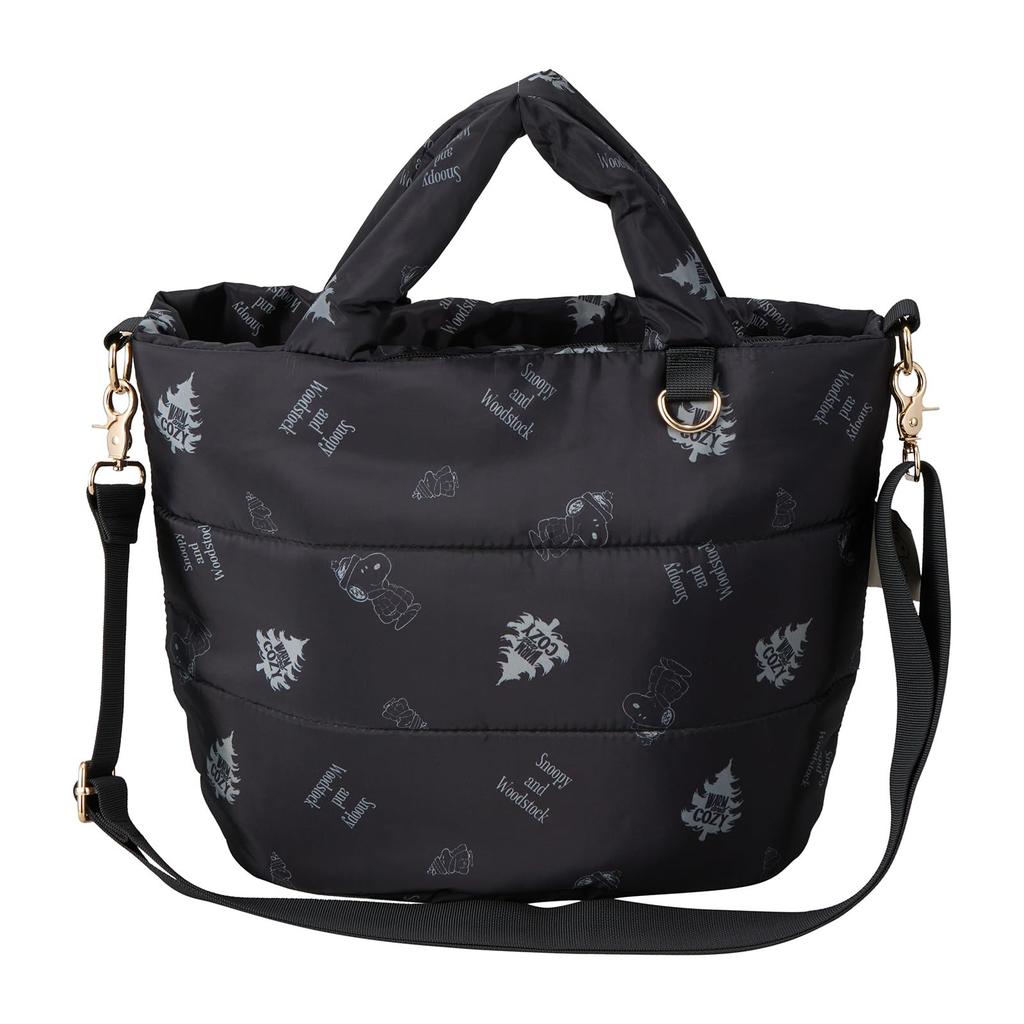 Snoopy 2-Way Tote Bag 6100 PN180. Black Down