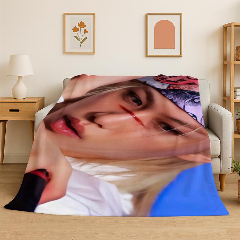 Kpop Felix Stray Kids Coperta in Flanella Morbida Calda per Camera da Letto Soggiorno Letto Viaggio Campeggio Picnic Regalo