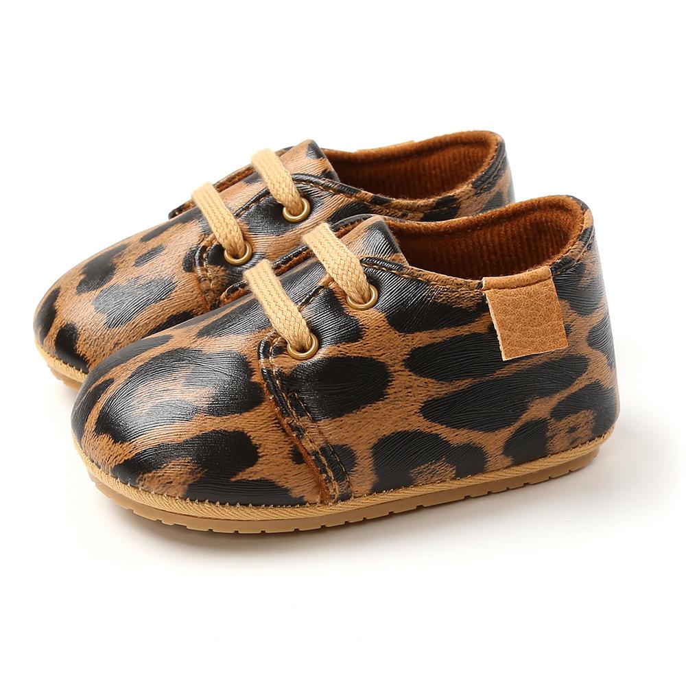 Neugeborene Babyschuhe Mode Lässig Kleinkind Jungen PU-Leder Rutschfest Faltbare Gummisohle Kleinkind Erste Laufschuhe