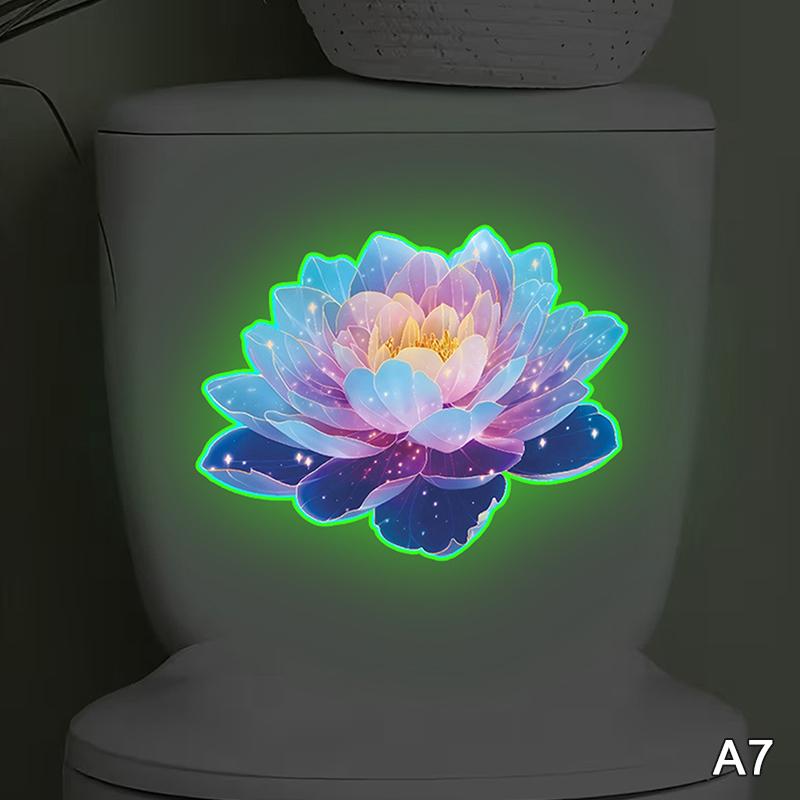 Leuchtet im Dunkeln Toilettenaufkleber Selbstklebend Abnehmbar Fenster Wandaufkleber Heimdekoration Autoaufkleber Leuchtet Nachts