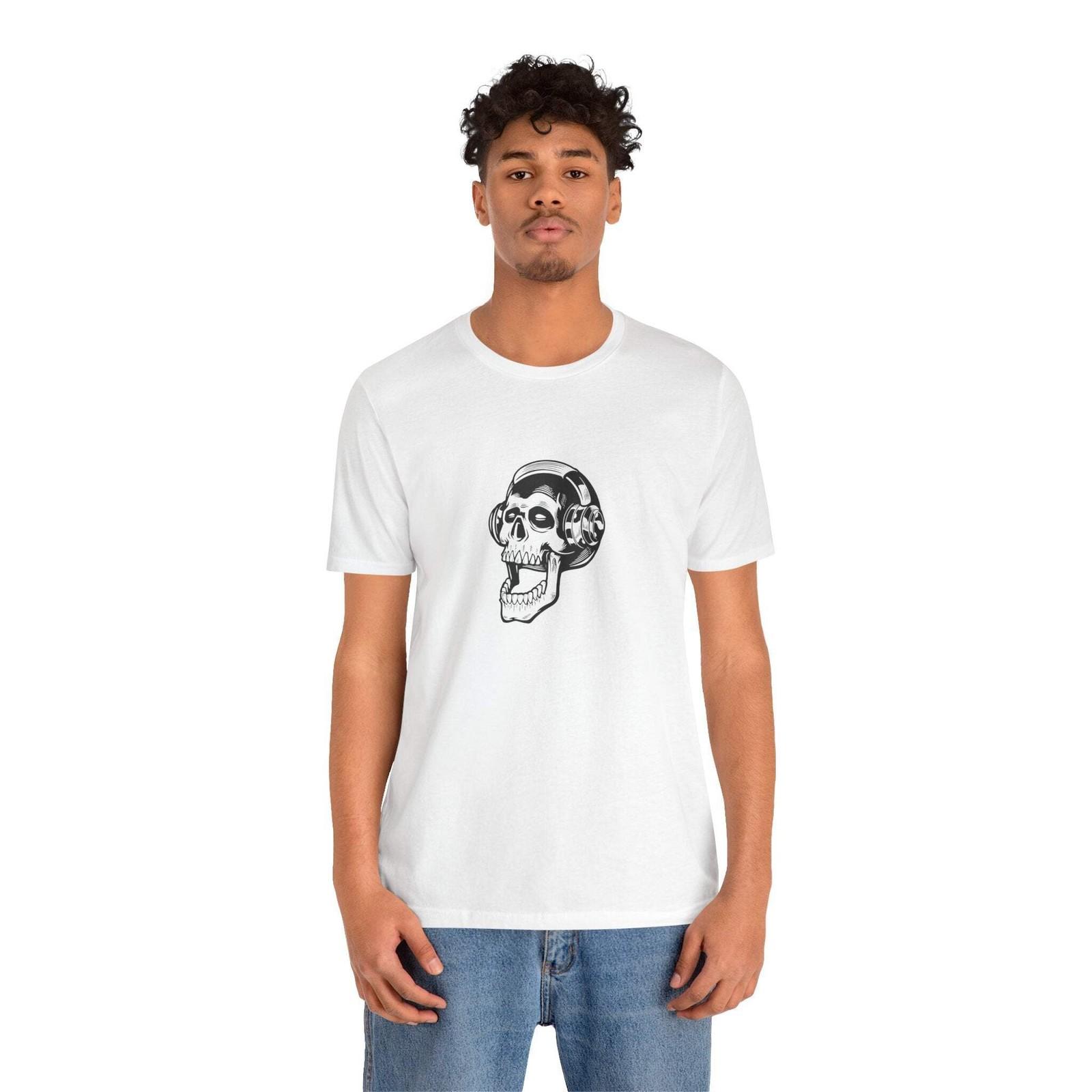 POP Culture Classics Series Headphones Skull Unisex Jersey Short Sleeve T-Shirt S разноцветный