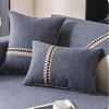 1PC Diamond Print Cotton Linen Sofa Cover All Seasons Universal Sofa Mat Towel Non-Slip L Shaped Couch Cushion for Living Room