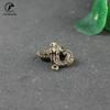 Retro Brass Zodiac Dragon Car Keychain Pendant Copper Dragon Head Home Decorations Solid Desk Mininature Ornament Car Key Chains