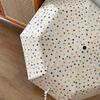 Vinyl Automatic Umbrella Windproof Polka Dot Umbrella Colorful Folding Umbrella  Outdoor
