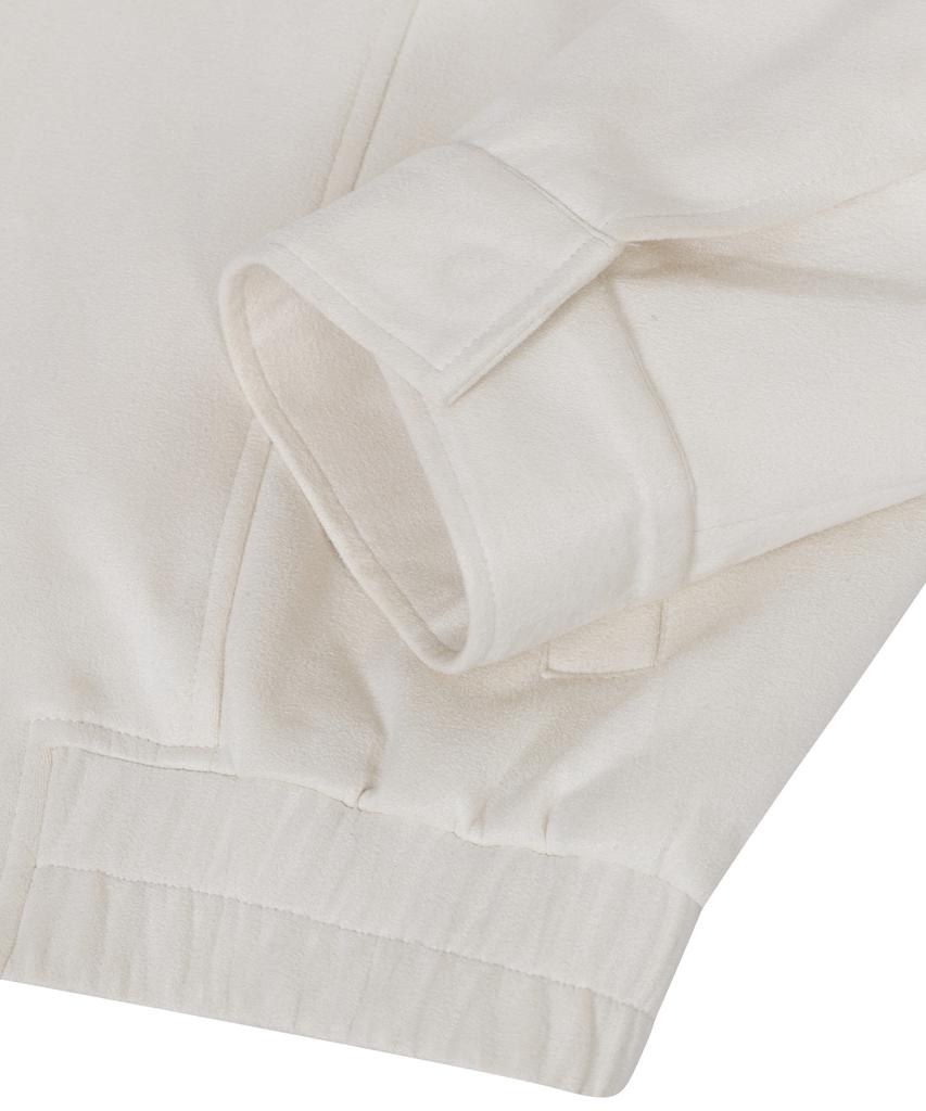 Standarderror 87-Stan061 Layer Line Suede Blouson Jacket Ivory