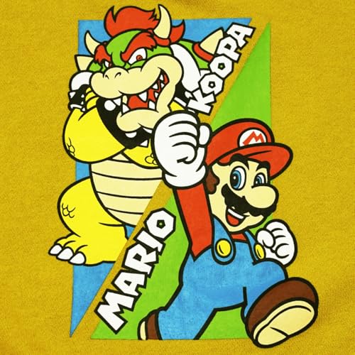 Bandai Classic fr8925 Super Mario Long Sleeve Sweatshirt, Boys, Yellow, Fall/Winter