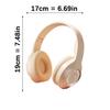 Bluetooth-compatible Headphone Over Ear Wireless Headphone with Microphone LED Light Foldable Headsets Deeper Bass