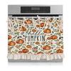 Seasonal Halloween Tie Oven Cover Curtain Pumpkin Ghost Pastoral Style Dishwasher Bow Decor Curtain Snowman Handmade