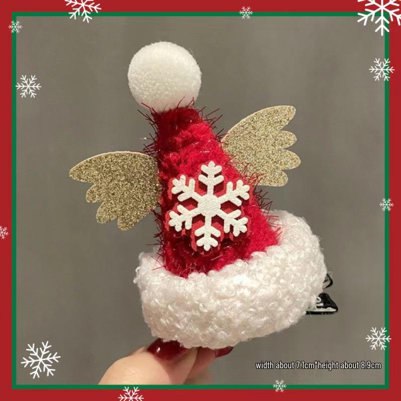 Festive Reindeer Antler Hair Clip with Snowflake - Hot-Selling Christmas Hair Accessories for Children