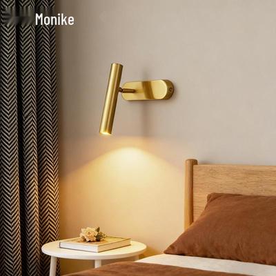 Drehbarer goldener Wandspot - Moderner minimalistischer Nachttisch-Spot für Schlafzimmer/Wohnzimmer