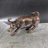 Wholesale pure copper cow zodiac figurine, auspicious cow craft ornament, shop opening gift, desktop decoration