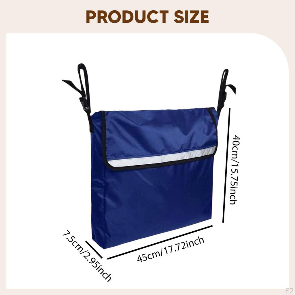Wheelchair Backpack Bag Accessory Storage Pouch for Walkers Scooters Outdoor