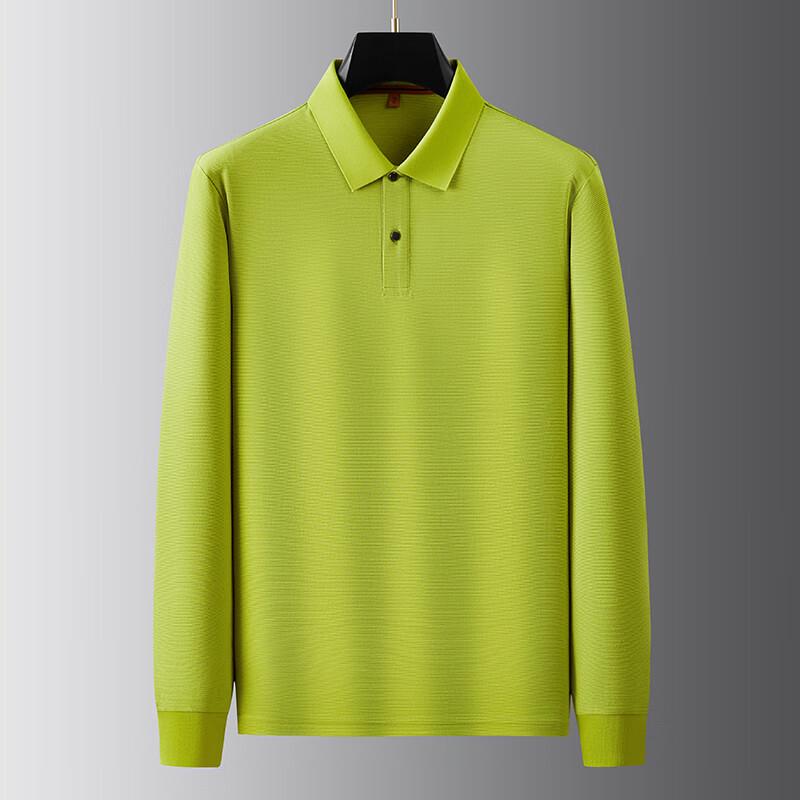 Men's Plus Size Cotton Blend Long Sleeve Polo Shirt
