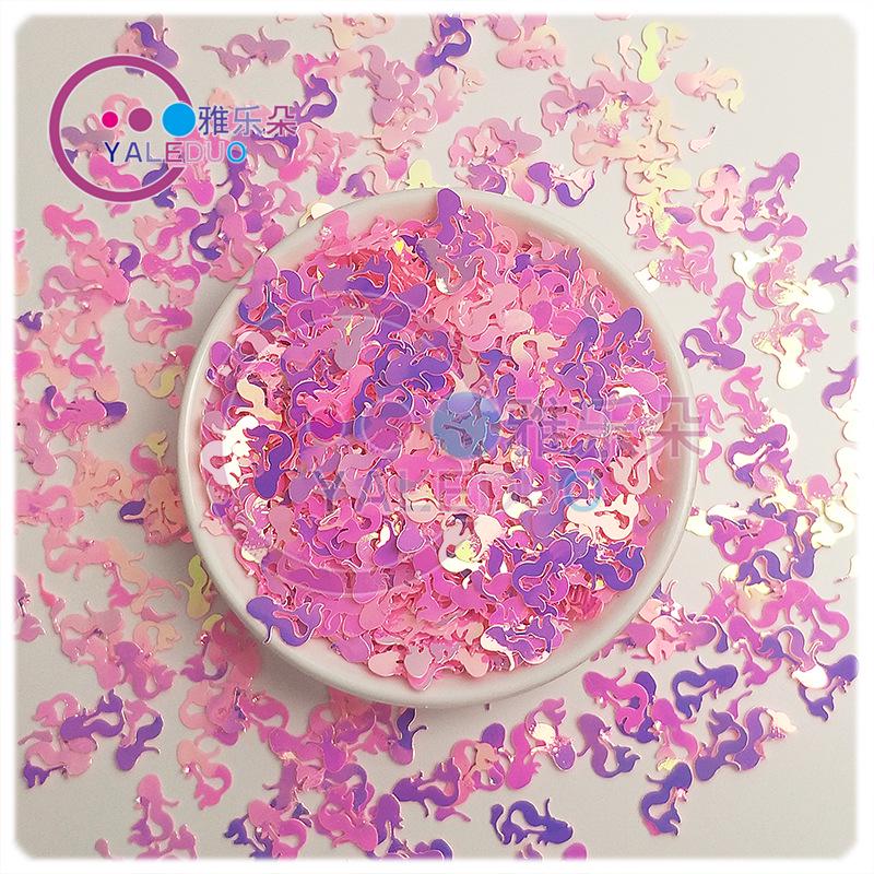Golden Iridescent Mermaid PVC Sequins (8x12mm) for DIY Crystal Slime & Phone Case Accessories
