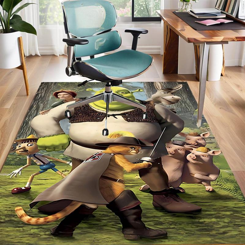 1pc Shrek1 Design Area Rug - Non-Slip, Soft & Cozy Floor Mat for Living Room, Bedroom, Office - Indoor/Outdoor Decorative Carpet