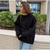 Women Cozy Pullover Autumn Winter Oversized Crew Neck Sweatshirts Fleece Thickened Warm Pullover Sweaters Comfy Fashion Outfits Clothes