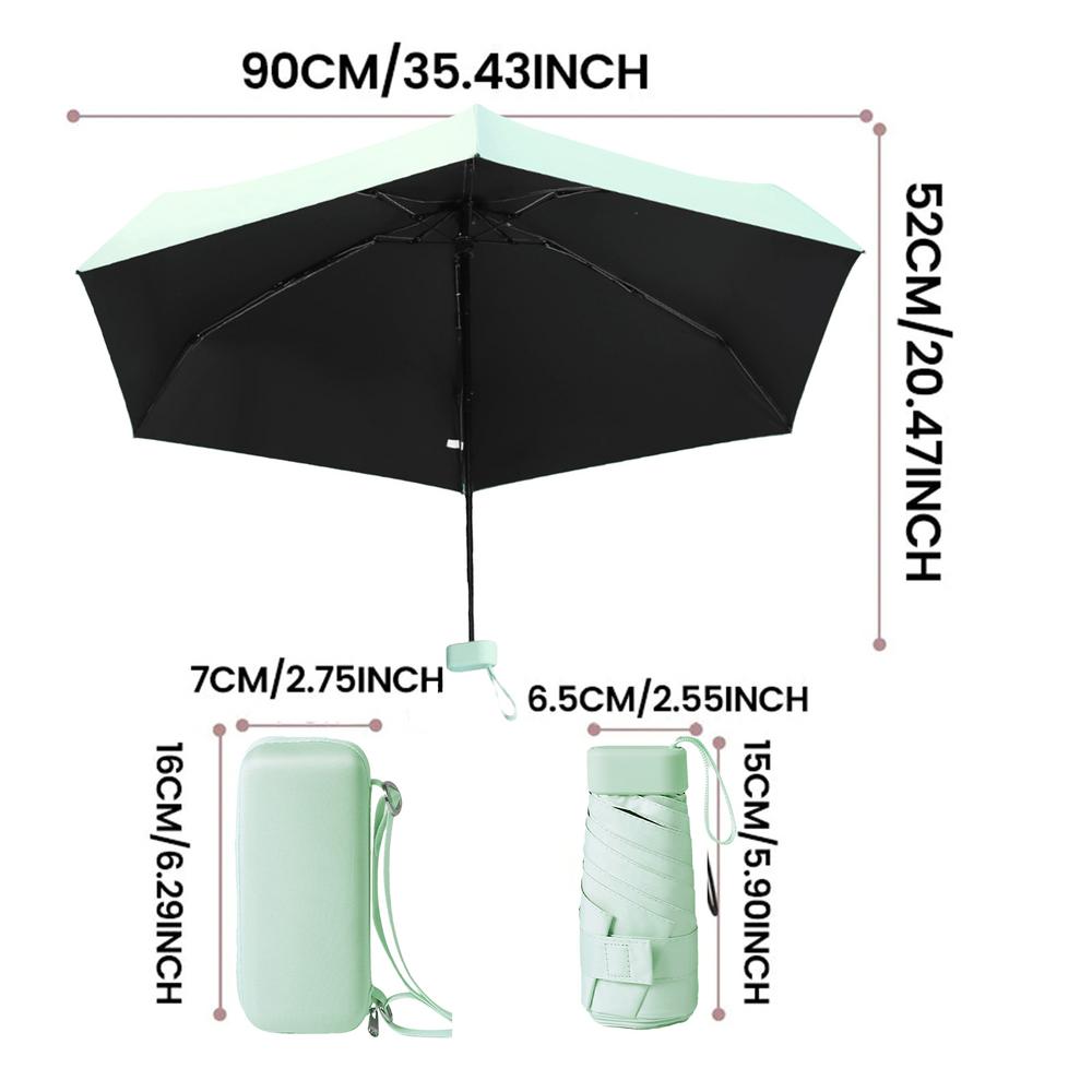 Sun Shade Umbrella Outdoor Portable Upf 50 Small Lightweight & Tiny Umbrella Mini Waterproof Umbrella Travel-Ready Open Diameter