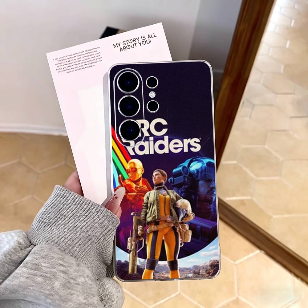 HOT GAME A-ARC Raiders Phone Case For Samsung S25,S24,S21,S22,S23,S30,Ultra,S20,Plus,Fe,Note,10,9,5G Transparent Cover