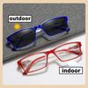 High-Definition Outdoor Photochromic  Presbyopia Glasses Vintage Reading Glasses Blue Light Blocking Eye Protection Glasses