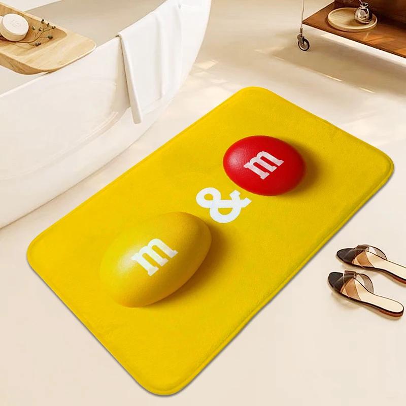 Carpet for Bedroom M&M's Sleeping Room Washable Non-slip Kitchen Rug Anti Slip Veranda Floor Mat Useful Things for Home