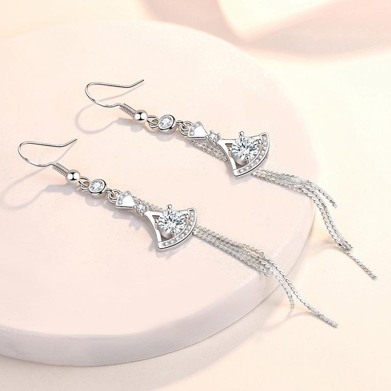 Lindon – boucles d'oreilles en alliage de cuivre et Zircon, boucles d'oreilles pendantes pour femmes, cadeaux de fête de mariage
