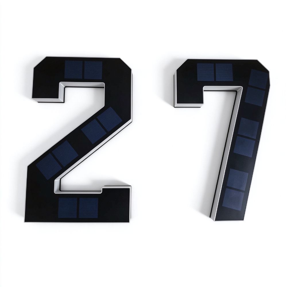 6.7IN Solar Lighted House Numbers Light No Wiring LED Address Numbers Signs  Party Centerpiece