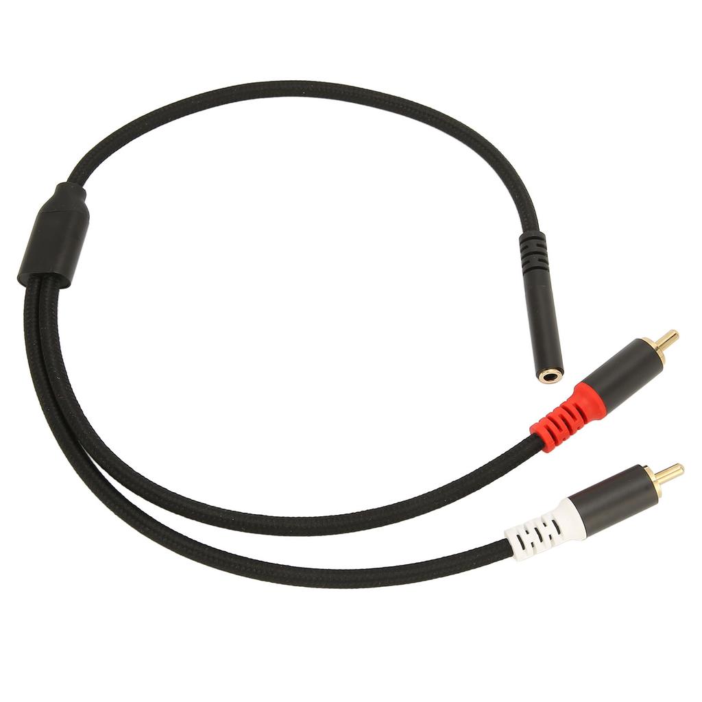3.5mm to 2RCA Cable Female to Male Stereo Bidirectional Gold Plated Sound Y Splitter Cord for Phone MP3 Speaker 11.8in