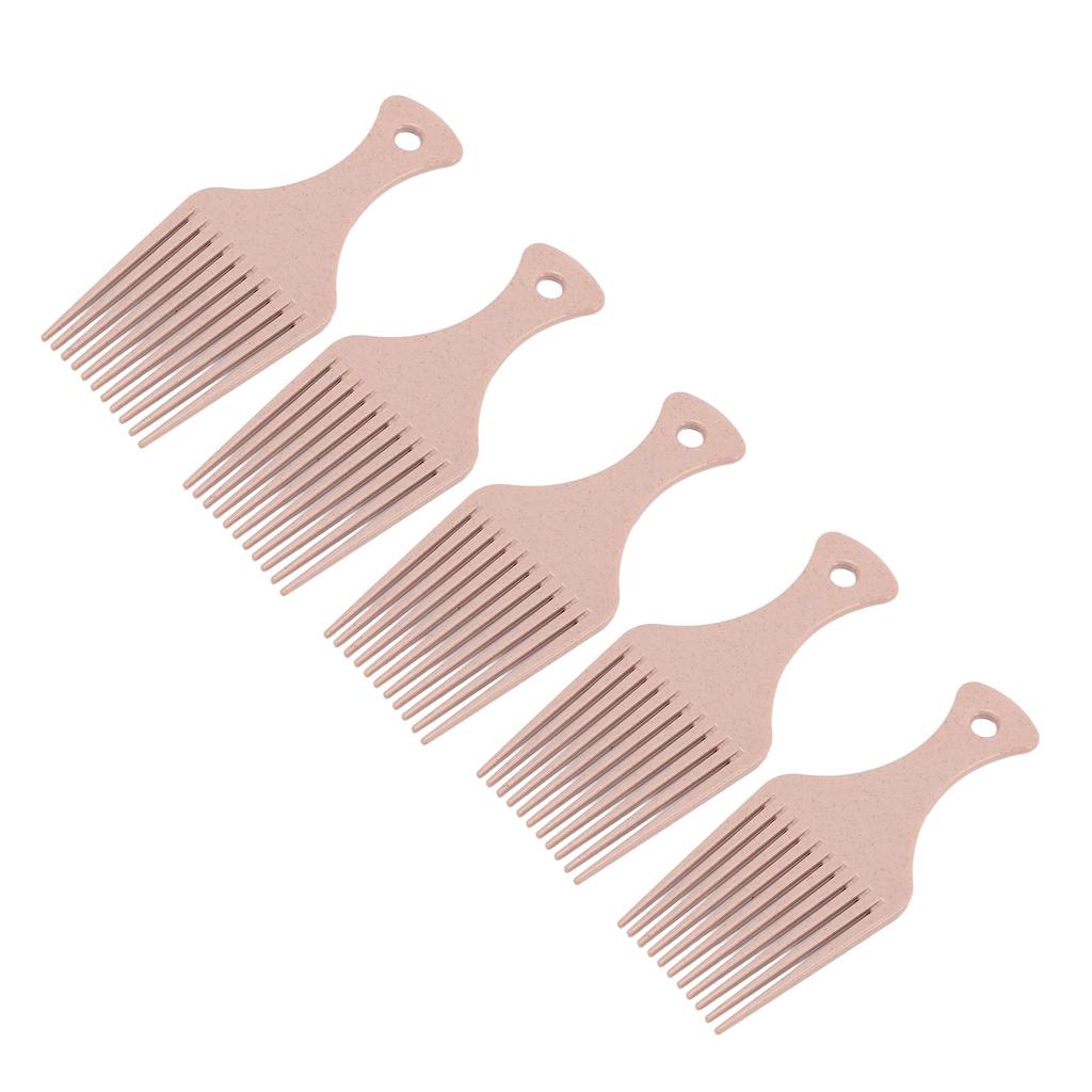 10PCS Hair Detangling Comb Wide Teeth Ergonomic Handle Barley Stalk Hair Pick Comb