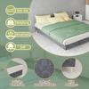 Modern Minimalist Bed Frame, 140x200 cm, Grey, Dutch Velvet Fabric, Low-Profile Base, Bedroom Furniture. Excludes Gas Lift, Headboard, and Mattress.