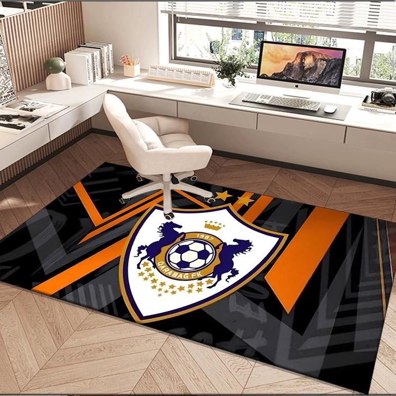 1PC rug Soccer Team Qarabag Design Carpet, Chair Rug,Area Rug for Office Bedroom living rooms bedroom, Doormat decor Christmas fan gifts