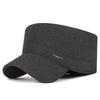 Men's Winter Wool Plaid Hat: Warm, Windproof, Velvet-Lined, Thickened Ear Protection Cap for Middle-Aged and Elderly.