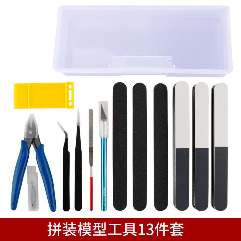 

13Pcs Model Tools Craft Set Hobby Building Tools Kit for Gundam Basic Model Assembling, Building and Repairing