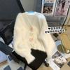 Autumn and winter mink velvet small fragrant jacket temperament explosion thin top fashion foreign style knitted women's outer cardigan