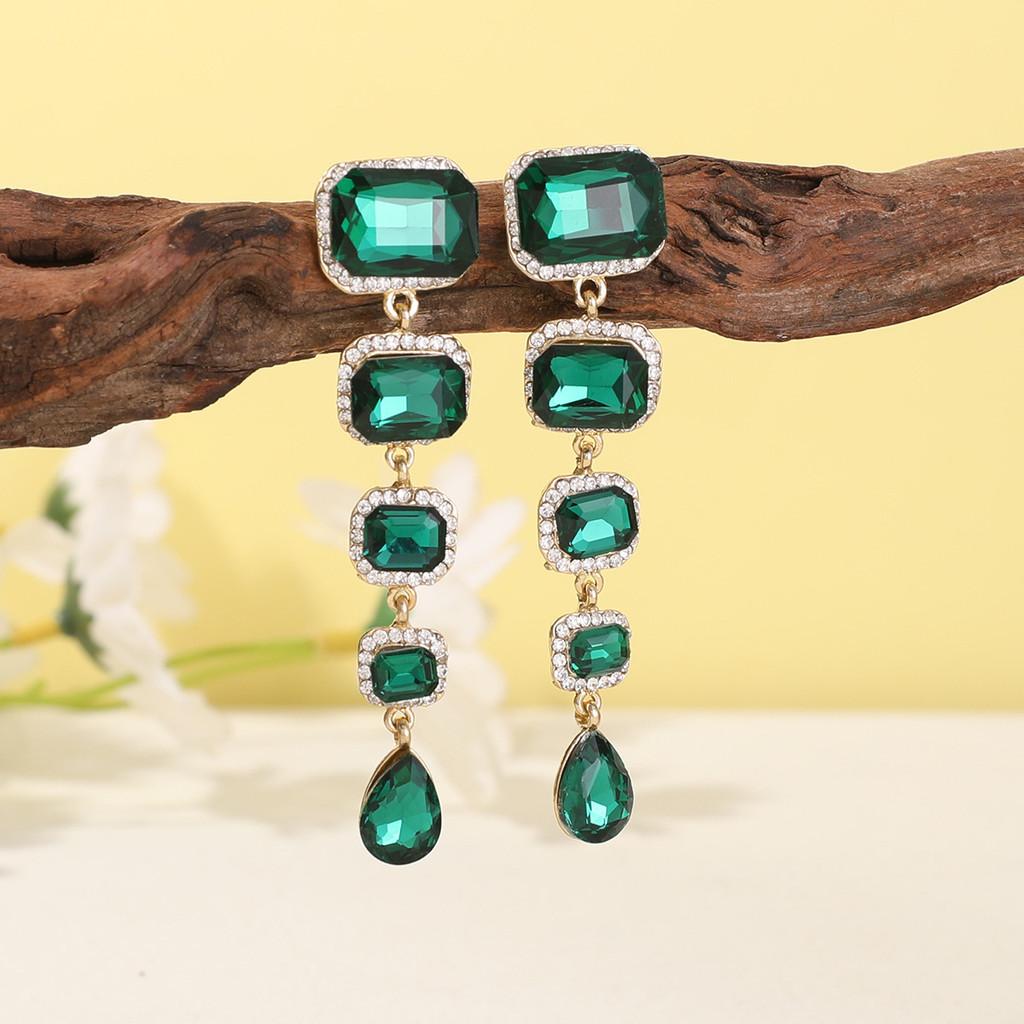 Elegante Rote Kristall Wassertropfen Ohrringe Für Damen Geschenk Modeschmuck