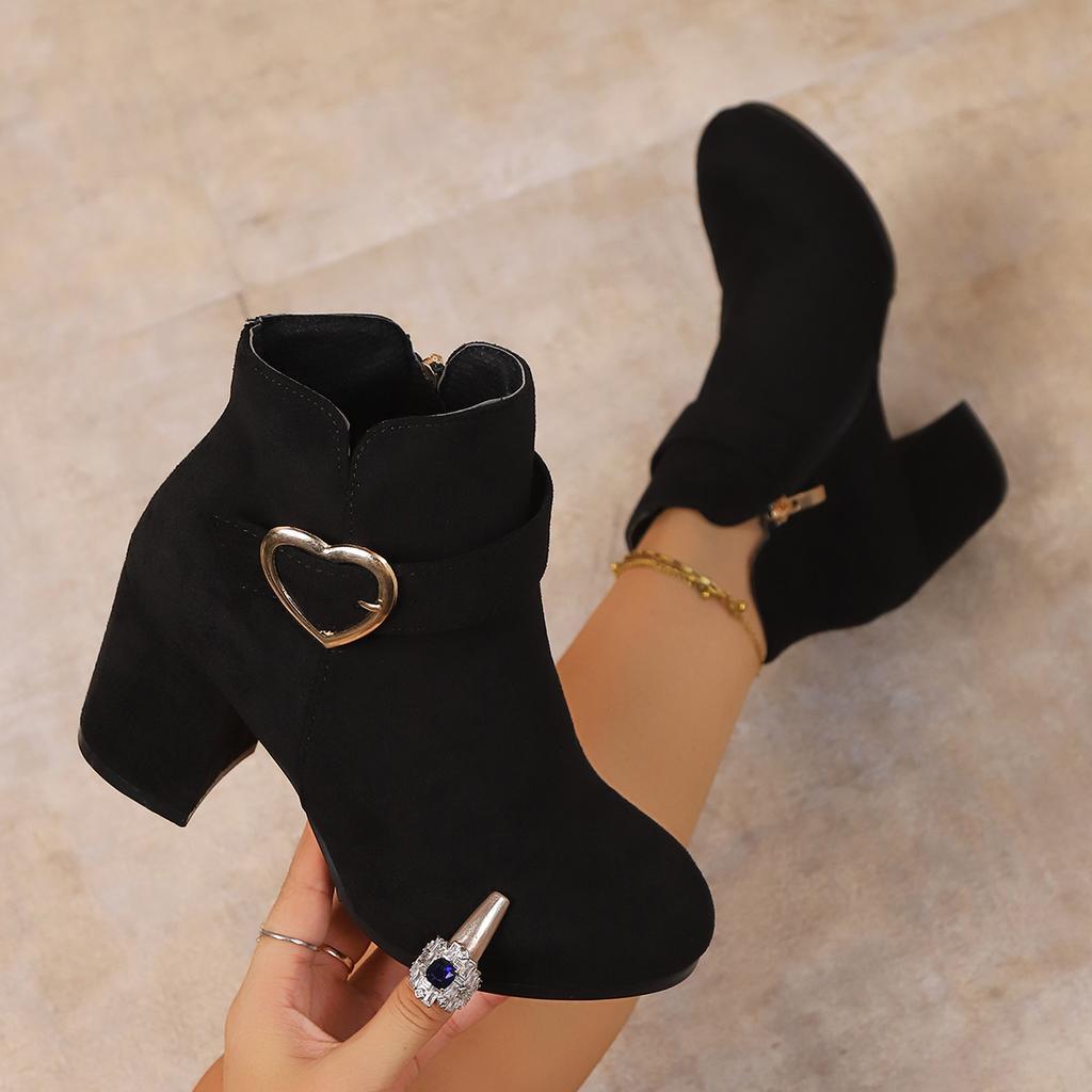 Fashion Women Ankle Boots Retro Round Toe Platform High Heels Shoes for Women Spring Autumn Comfortable Boots Female Trend Outdoor Boots
