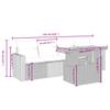 Vidaxl 5-Cz. Set di Mobili da Giardino con Cuscini, Beige, Polyrattan