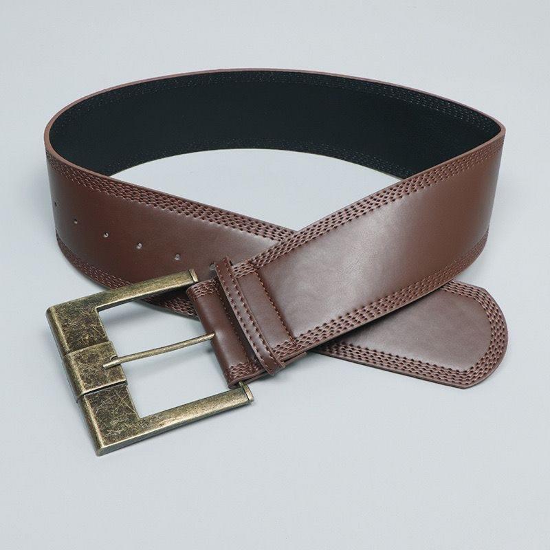 Women's Rivet Belt Gothic Heavy-Duty Leather Waist Belt Y2k Punk Dress Jeans Belt Waist Accessories