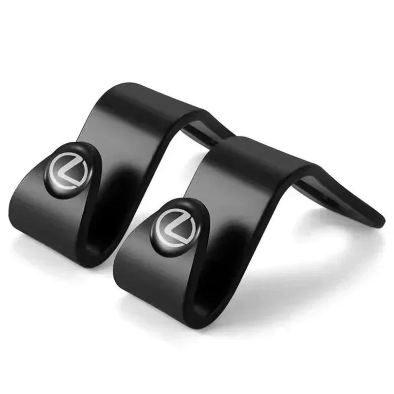For Lexus Logo RX330 NX300H IS200 IS250 GX470 CT200H ES200 GS430 RX300 IS300H ABS Car Seat Back Hooks Hanging Holder Clips AEY1