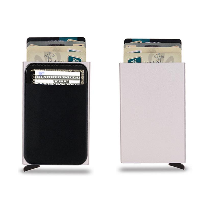 Men's RFID Metal Card Holder Wallet with Money Clip - Anti-Demagnetization, Multifunctional Design