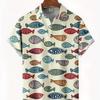 Men's Printed Beach Shirt Lightweight Breathable Fabric Summer Casual Wear