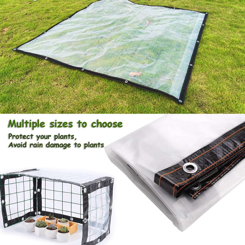 Clear Tarp Clear Water Proof Heavy Duty Transparent Tarps Cover for Outdoor Garden Porch Tent