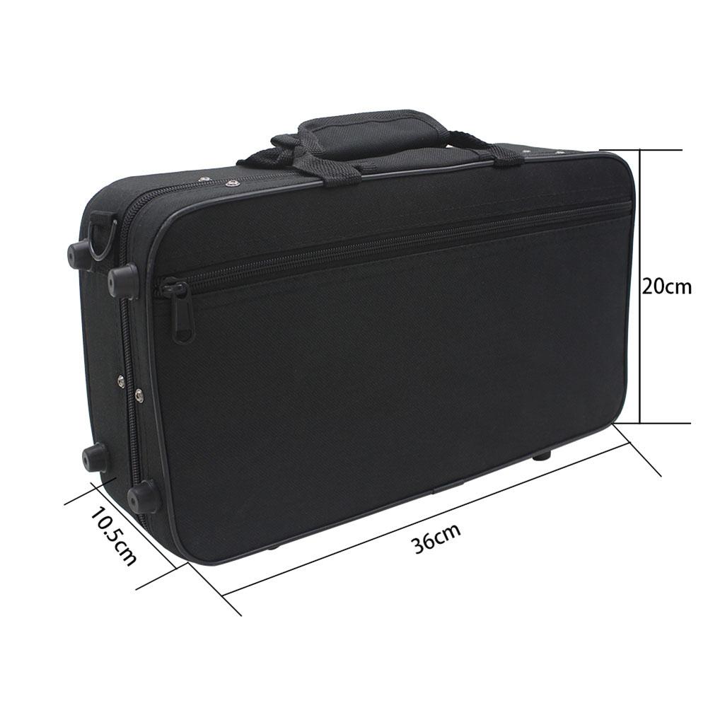 Water-resistant Oxford Cloth Gig Bag Box for Clarinet with Adjustable Single Shoulder Strap Pocket Foam Cotton Padded