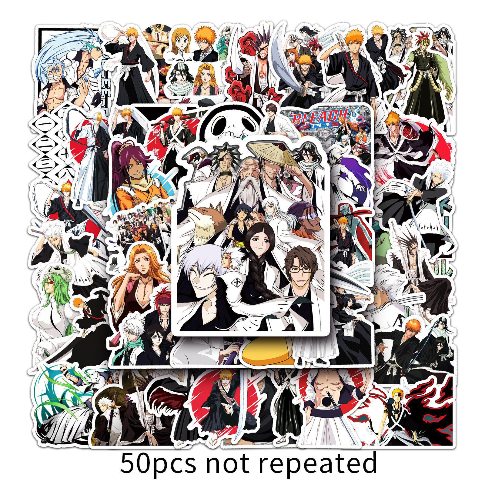 50 Sheets Death Graffiti Cross-Border Anime Stickers: DIY Skateboard, Phone Case, Suitcase, Waterproof