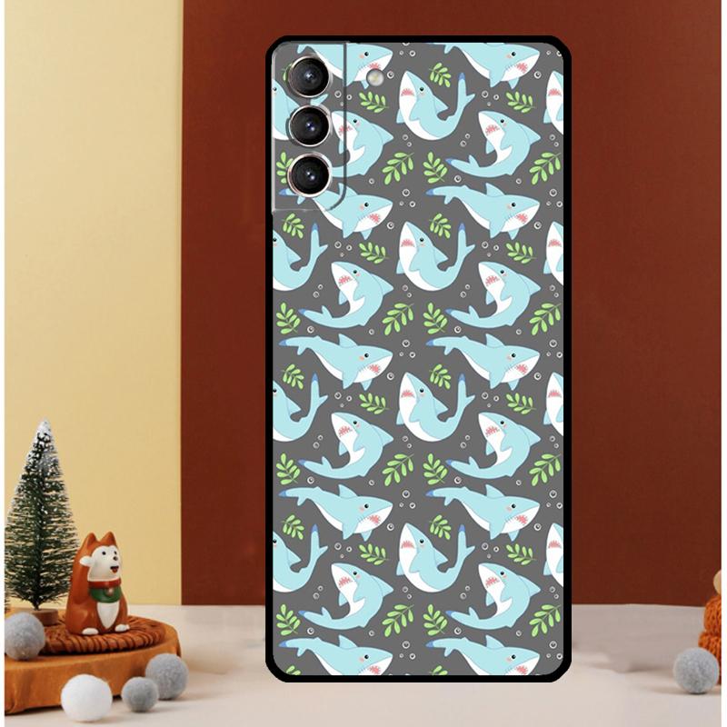 Whale Sharks Case For Samsung Galaxy S23 Ultra S24 S22 Note 20 Ultra 10 Plus S8 S9 S10 S20 S21 FE Cover