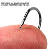 High Carbon Steel Crank Hook with Barbed Soft Insect Single Hook Bulk Fishing Hook Wide Belly Crank Hook Sea Fishing Equipment
