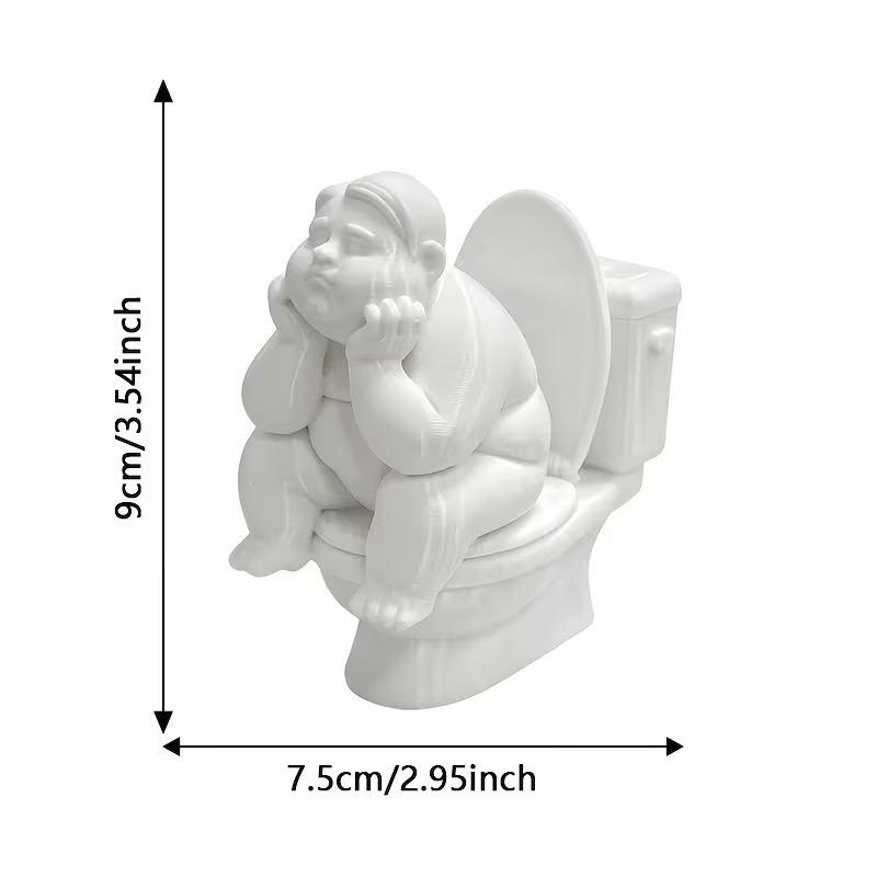 Toilet Thinker Statue Funny Resin Figurine Creative Desk Ornament Unique Art Sculpture Home Tabletop Decor For Holiday Gift