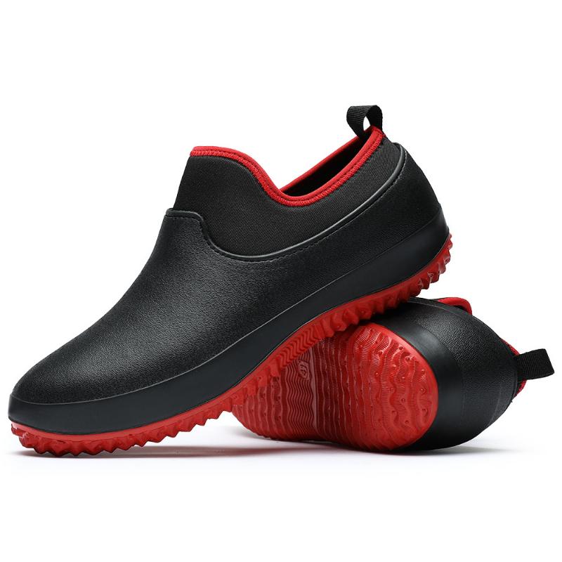 Fashion Unisex Men Rain Boots Waterproof Chef Shoes Non-Slip Men Water Shoes Outdoor Flat Rain Shoes Kitchen Work Women Shoe Plus Size49