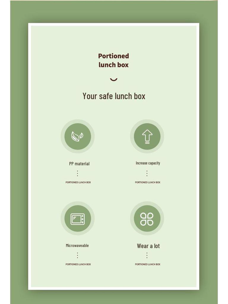 Microwavable Portable Bento Lunch Box - Student & Office Use